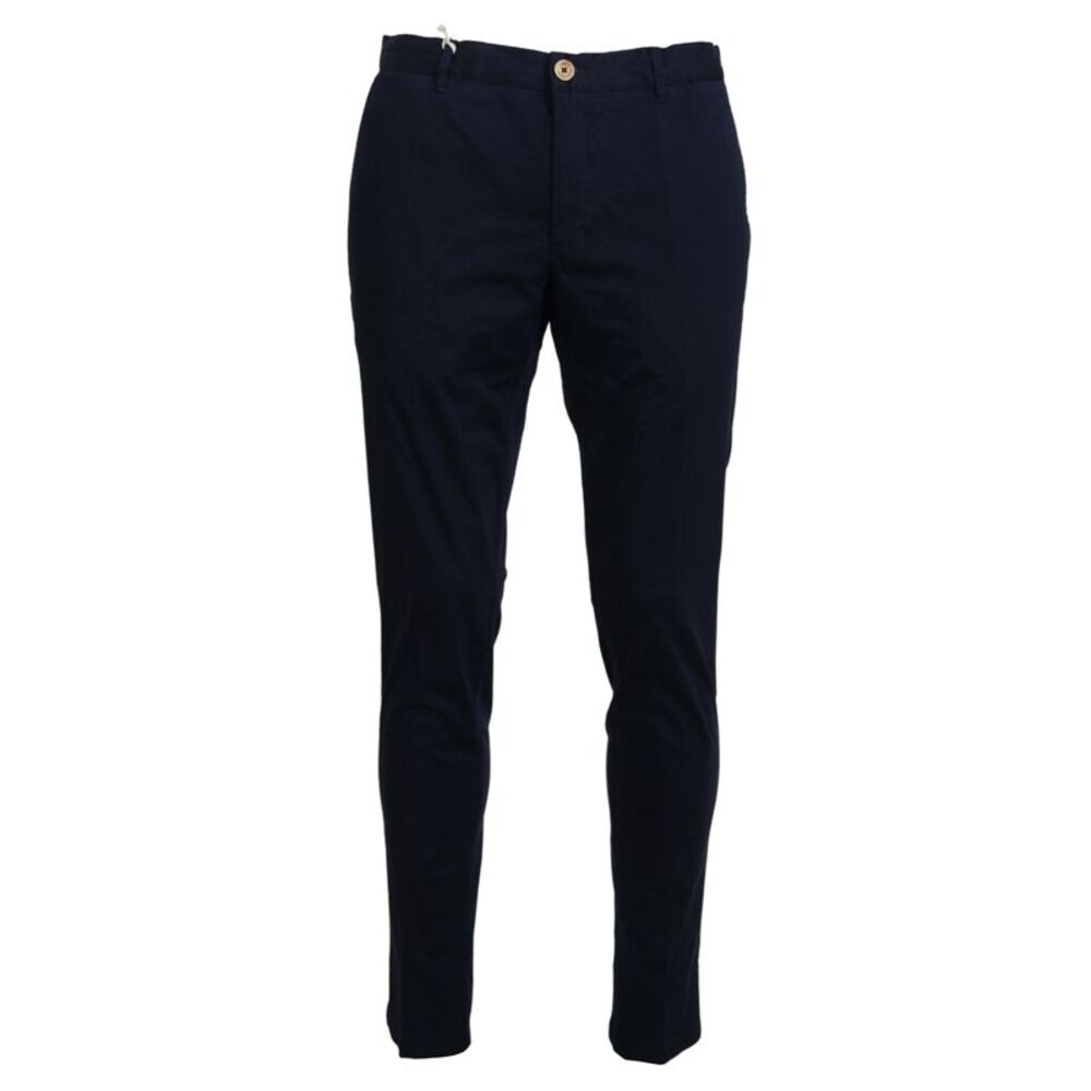 Domenico Tagliente Dark Blue Cotton Skinny Men Men's Pants